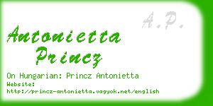 antonietta princz business card